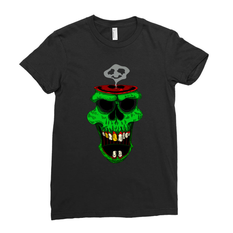 Skull Smile Ladies Fitted T-Shirt by mysticalbrain | Artistshot