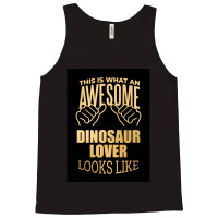 Dinosaur Lover Design Funny Gift Design In Gold Poster Funny Tank Top | Artistshot