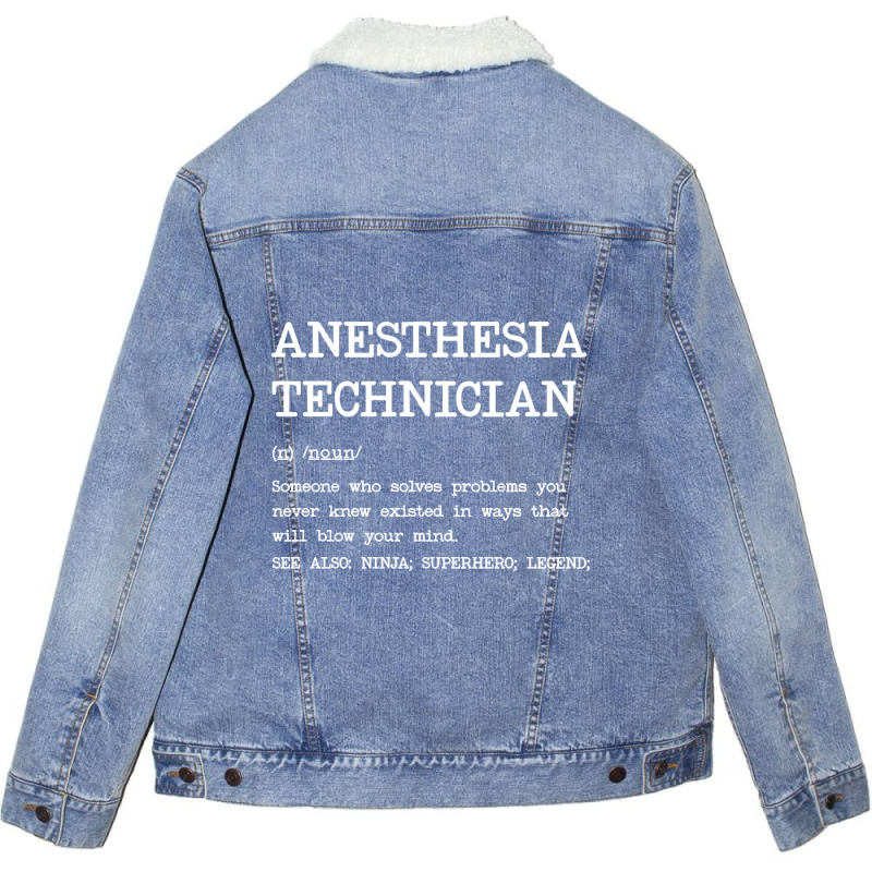 Anesthesia Technician - Definition Design Unisex Sherpa-lined Denim Jacket | Artistshot