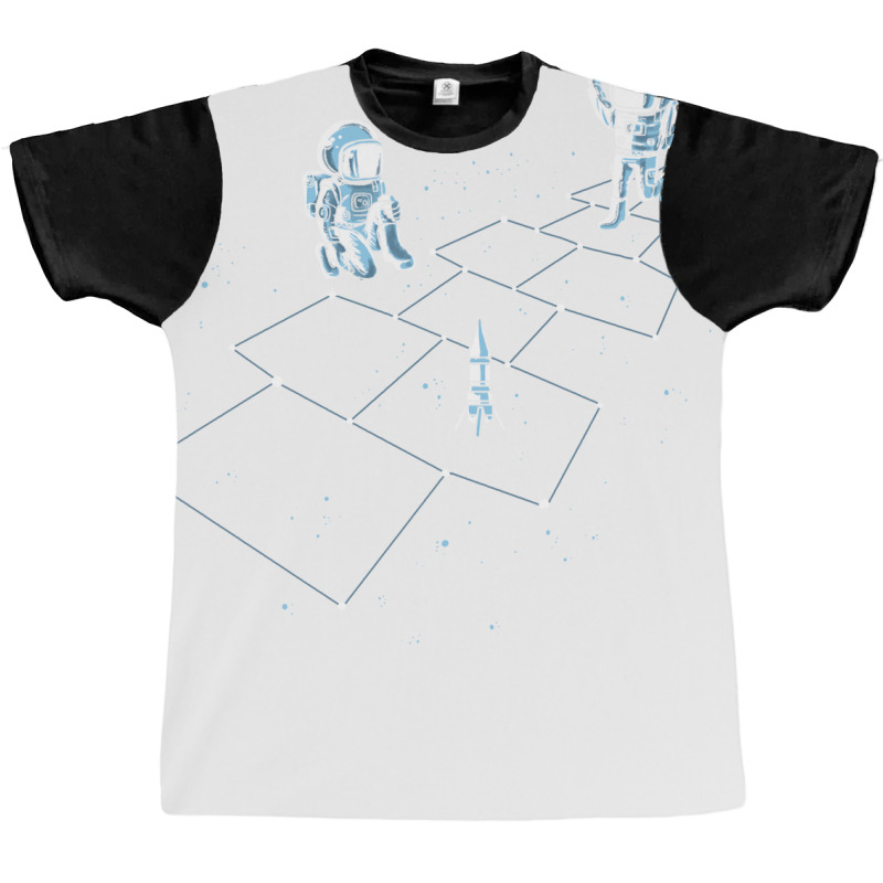 Hopscotch Astronauts Graphic T-shirt | Artistshot