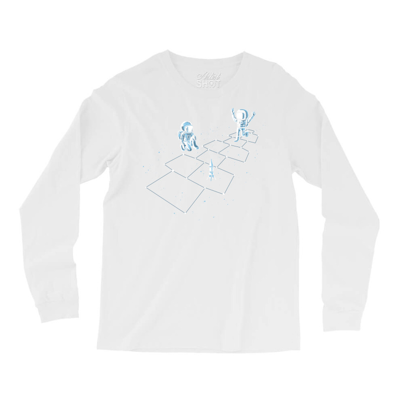 Hopscotch Astronauts Long Sleeve Shirts | Artistshot