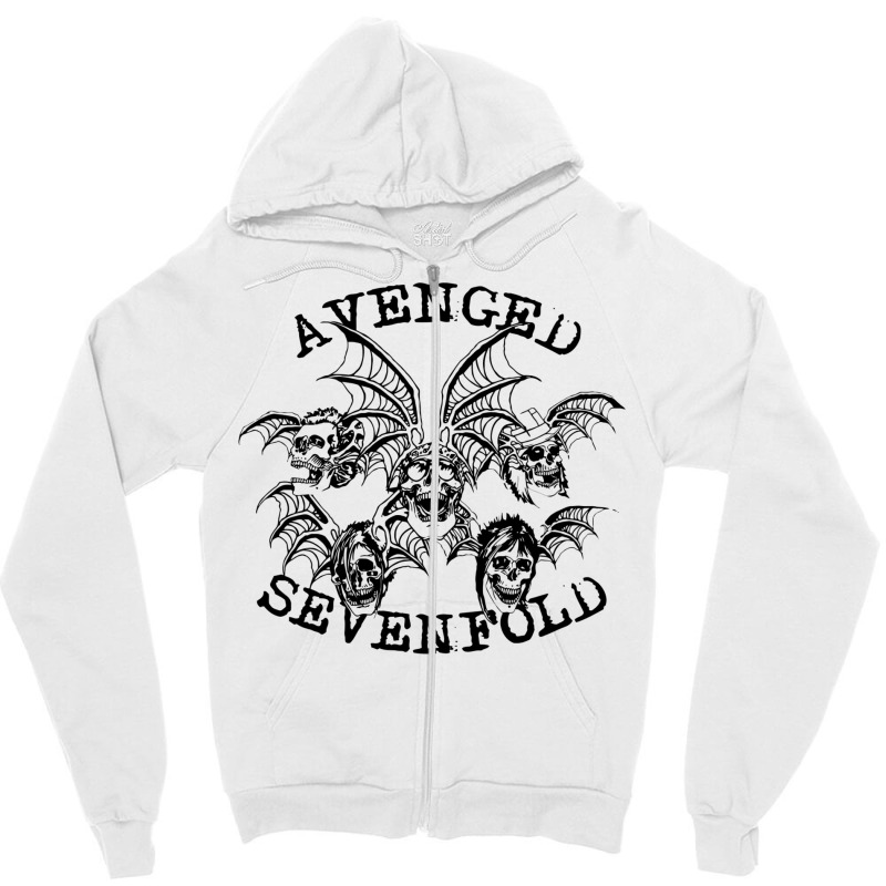 Avenged Black Skullheads Sevenfold Zipper Hoodie | Artistshot