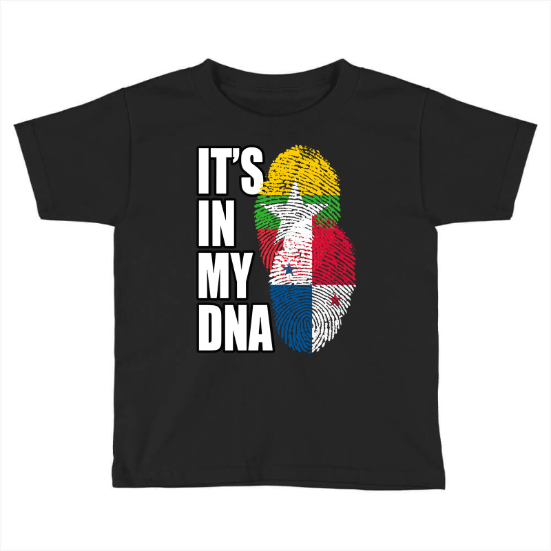 Burmese And Panamanian Mix Heritage Dna Flag Toddler T-shirt by denverhumans58 | Artistshot