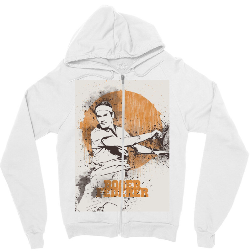 Roger Federer Zipper Hoodie | Artistshot