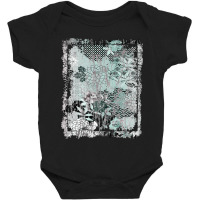 Japanese Floral Pattern Chrysanthemum Cherry Blossom Earth Tone Colors Baby Bodysuit | Artistshot