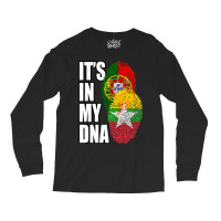 Burmese And Portuguese Mix Heritage Dna Flag Long Sleeve Shirts | Artistshot