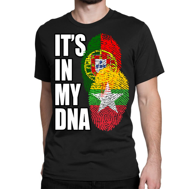 Burmese And Portuguese Mix Heritage Dna Flag Classic T-shirt by denverhumans58 | Artistshot