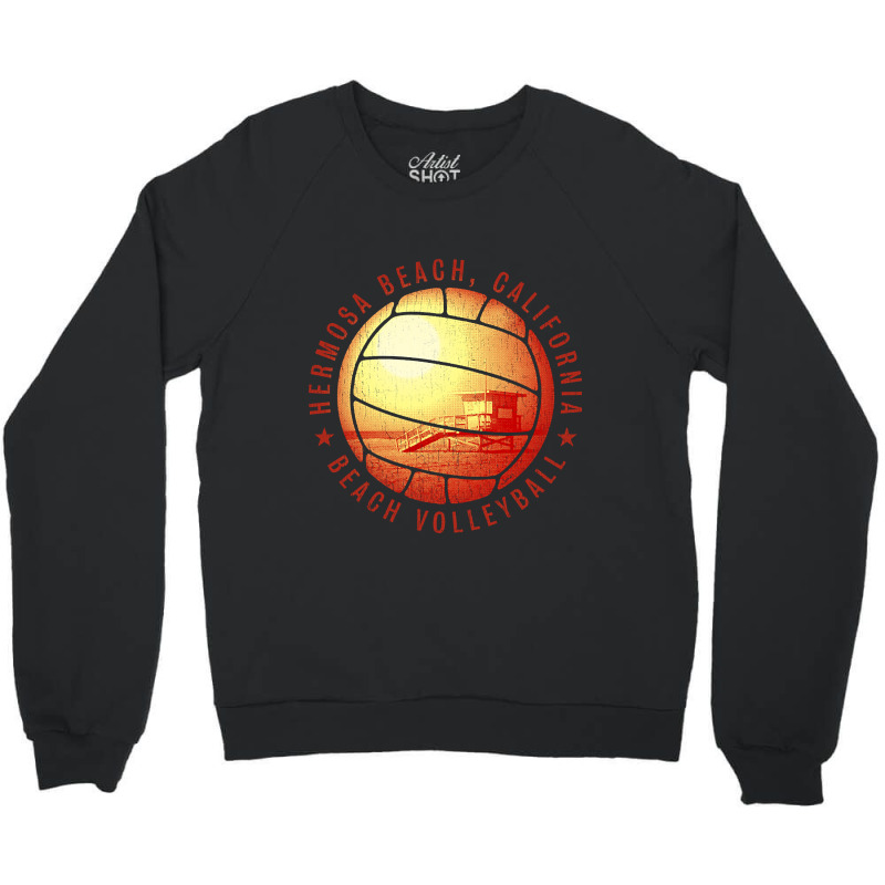 Beach Volleyball - Hermosa Beach Crewneck Sweatshirt | Artistshot