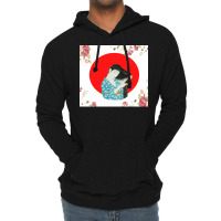 Geisha Combing Her Hair 1920 Poster Trending Green Lightweight Hoodie | Artistshot