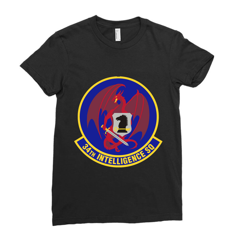 34th Intelligence Squadron (u.s. Air Force) Ladies Fitted T-Shirt by Weasetu1379 | Artistshot