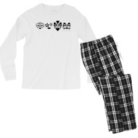 Kiss (masks) Black On White Men's Long Sleeve Pajama Set | Artistshot