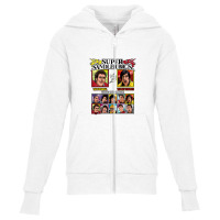 Super Sandler Bros   Fighting Game Youth Zipper Hoodie | Artistshot