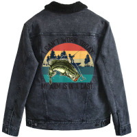 Mens I Can't Work Today, My Arm Is In A Cast, Fishing Vintage T Shirt Unisex Sherpa-lined Denim Jacket | Artistshot