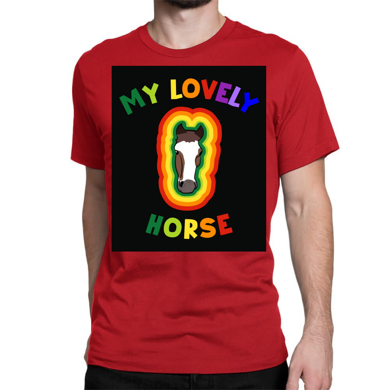 My Lovely Horse Poster Girl Classic T-shirt by goutysannesc | Artistshot