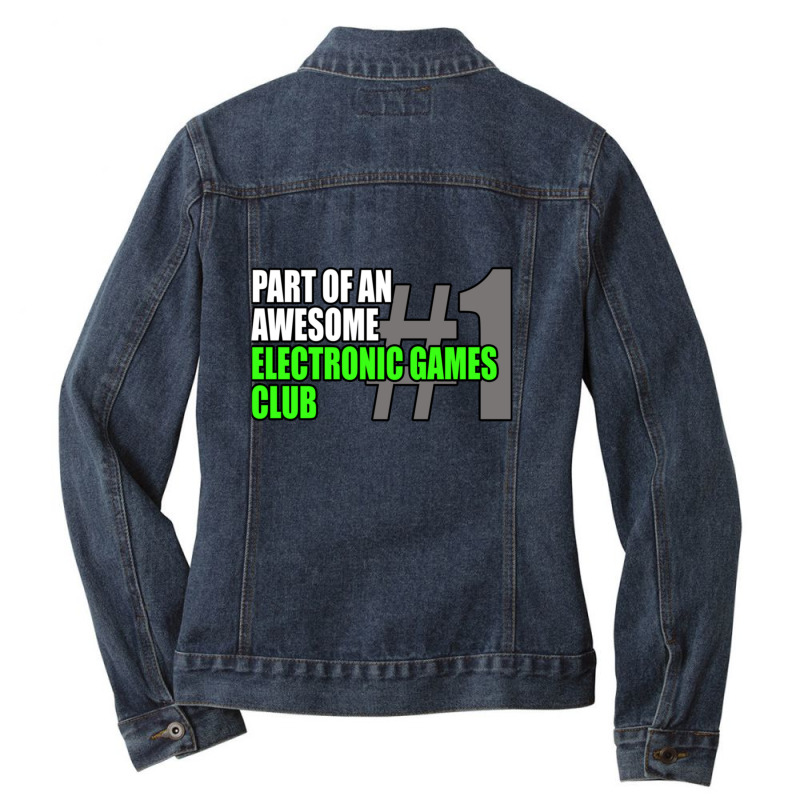 Electronic Games Club Ladies Denim Jacket by ReenaKonicek | Artistshot