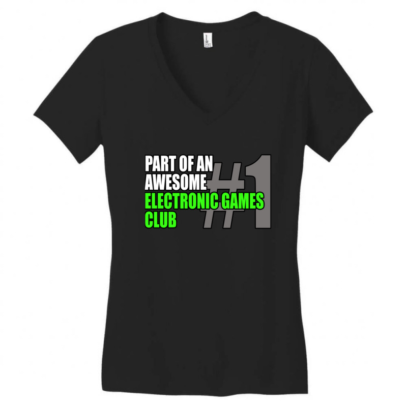 Electronic Games Club Women's V-Neck T-Shirt by ReenaKonicek | Artistshot