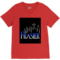 Frasier Crane Tribute Gift Fan Poster Red V-neck Tee | Artistshot