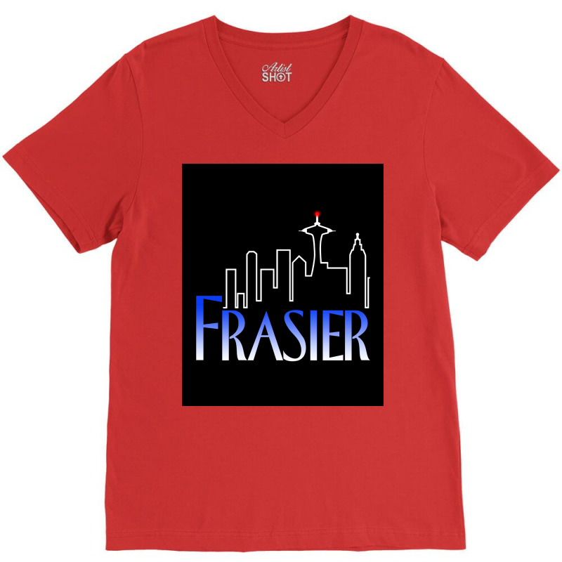 Frasier Crane Tribute Gift Fan Poster Red V-neck Tee | Artistshot