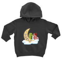 I Love You To The Moon And Black Dinosaurs Toddler Hoodie | Artistshot