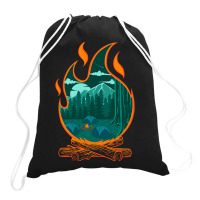 Campfire Adventure Camping Drawstring Bags | Artistshot