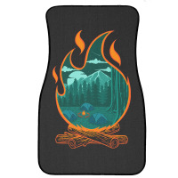 Campfire Adventure Camping Front Car Mat | Artistshot