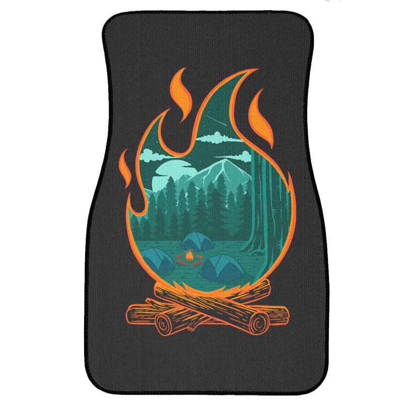 Campfire Adventure Camping Front Car Mat | Artistshot