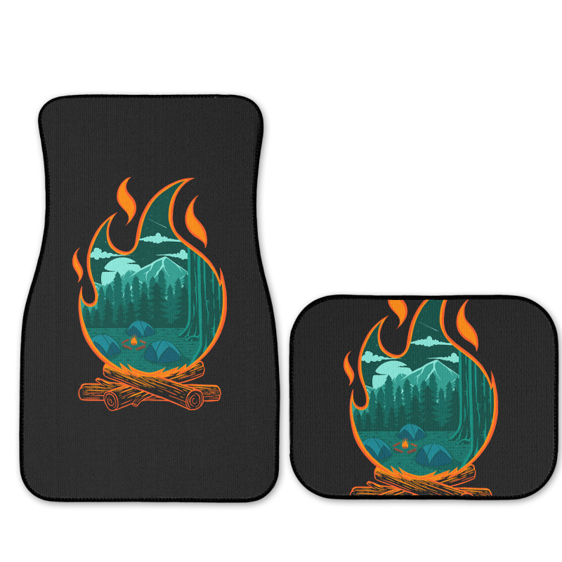 Campfire Adventure Camping Full Set Car Mats | Artistshot