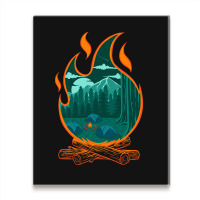 Campfire Adventure Camping Metal Print Vertical | Artistshot