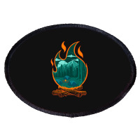 Campfire Adventure Camping Oval Patch | Artistshot