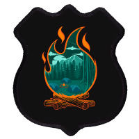 Campfire Adventure Camping Shield Patch | Artistshot