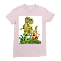 Gigantosaurus Giganto Amp 4 Kid Dinos Gigantosaurus Poster Red Ladies Fitted T-shirt | Artistshot