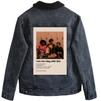 I Am Not Okay With This Alternate Minimalist Cover Poster Unisex Sherpa-lined Denim Jacket | Artistshot