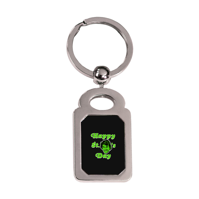 Happy St Patrick Swayzes Day Silver Rectangle Keychain | Artistshot