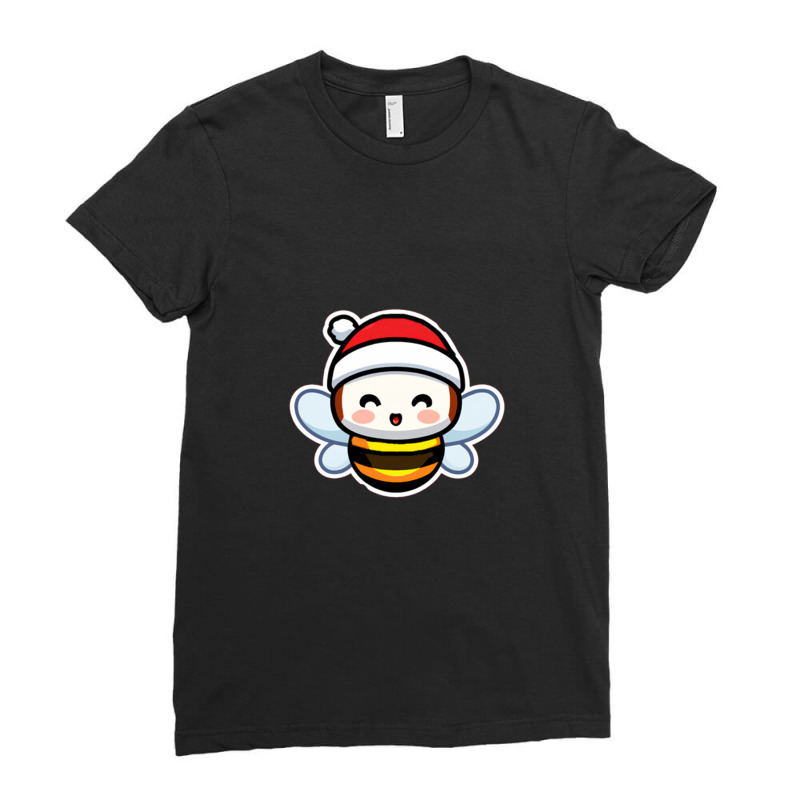 Save The Bee! Bee Christmas Ladies Fitted T-shirt | Artistshot