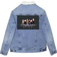 Keep Up Poster Aesthetic Unisex Sherpa-lined Denim Jacket | Artistshot