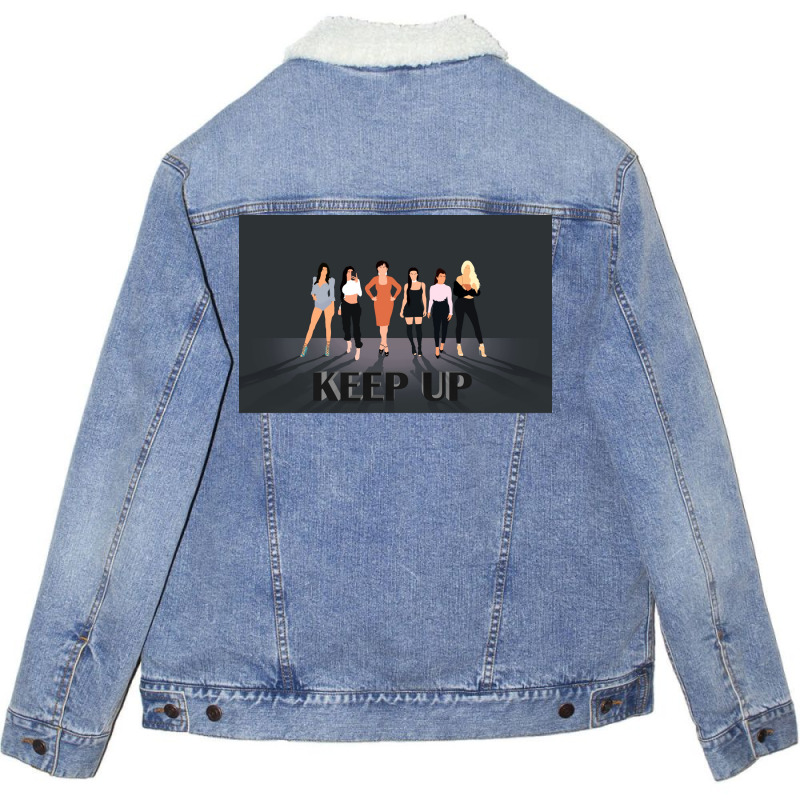 Keep Up Poster Aesthetic Unisex Sherpa-lined Denim Jacket | Artistshot