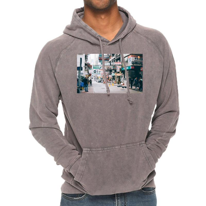 Hong Kong Vibes Feel The City Poster Hippie Vintage Hoodie by gavrikashten0 | Artistshot