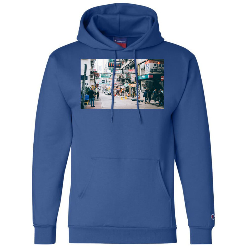 Hong Kong Vibes Feel The City Poster Hippie Champion Hoodie by gavrikashten0 | Artistshot