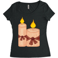 Candle Light Romantic Women's Triblend Scoop T-shirt | Artistshot