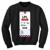 Liverpool Boarding Pass Youth Sweatshirt | Artistshot