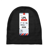 Liverpool Boarding Pass Baby Beanies | Artistshot