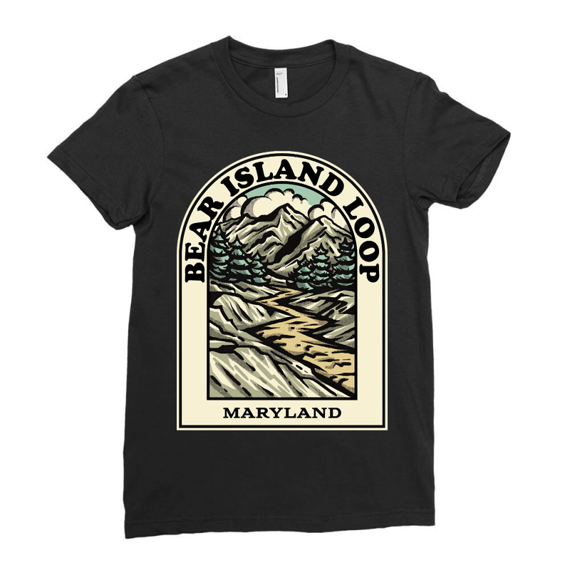 Bear Island Loop Maryland Hiking Backpacking Trail Ladies Fitted T-Shirt by sausagefencing57 | Artistshot