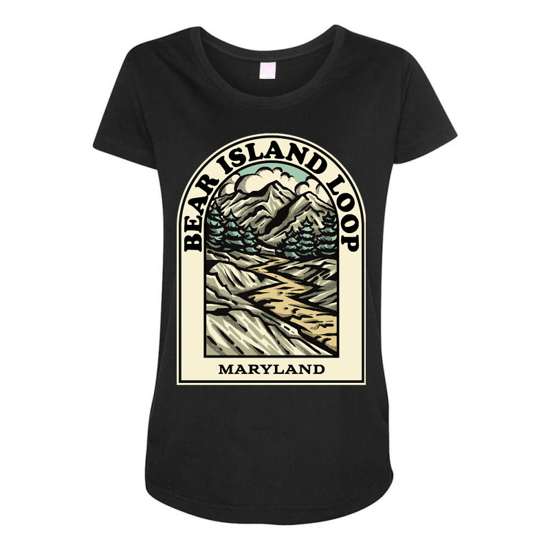 Bear Island Loop Maryland Hiking Backpacking Trail Maternity Scoop Neck T-shirt by sausagefencing57 | Artistshot