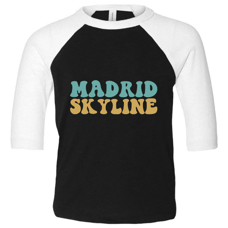 Madrid Skyline Toddler 3/4 Sleeve Tee by gaugebayou45 | Artistshot