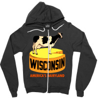 Wisconsin State Vintage Travel Decal 1 Zipper Hoodie | Artistshot