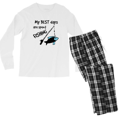 Best Days Spent Fishing Men's Long Sleeve Pajama Set Designed By Hoainv