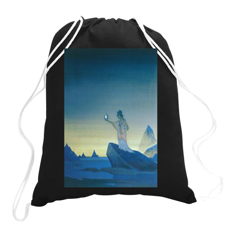 Angi Yoga By Nicholas Roerich Drawstring Bags | Artistshot