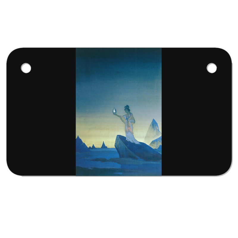 Angi Yoga By Nicholas Roerich Motorcycle License Plate | Artistshot