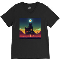 Fantasy Castle V-neck Tee | Artistshot