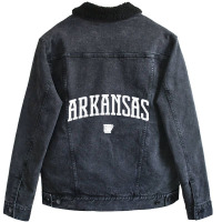 Arkansas Vintage Style Unisex Sherpa-lined Denim Jacket | Artistshot